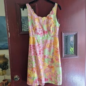 Lilly Pulitzer summer citrus dress with cute animals Juicy Patch pattern